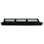 Cat 6 19" 1U Rack Mountable Super High Density RJ45/110 Type Patch Panel, 12 port