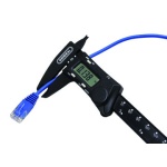 CAT5E FLEXIBLE & THIN ROUND CABLE, BLUE, 3 FT