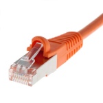 CAT5E SHIELDED RJ45 PATCH CABLE, 1 FT, Orange