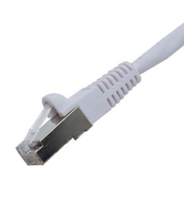 05BH-01-A-WHWH CAT5E SHIELDED RJ45 PATCH CABLE, 1 FT, White - Image 1