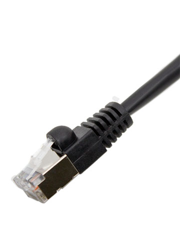 05BH-25-A-BKBK CAT5E SHIELDED RJ45 PATCH CABLE, 25 FT, Black - Image 1