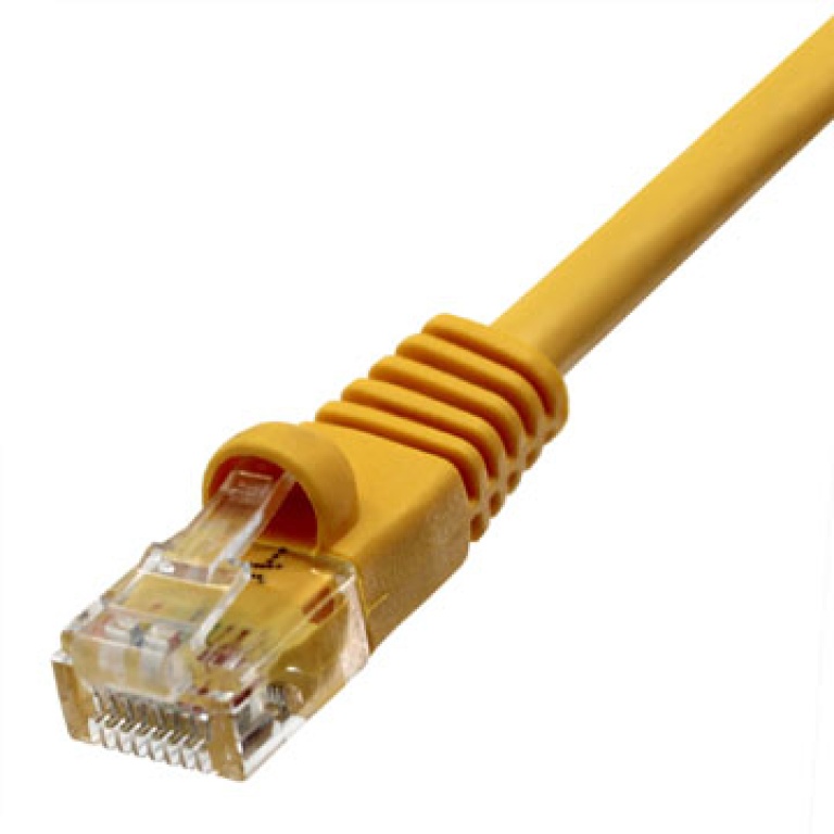 CAT5E SNAGLESS MOLDED RJ45 PATCH CABLE, 50 FT, Yellow
