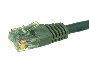 05GE-02-A-GY CAT6 MOLDED RJ45 PATCH CABLE, 2 FT, Orange - Image 1