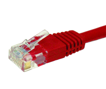 05GE-25-A-RD CAT6 MOLDED RJ45 PATCH CABLE, 25 FT, Red - Image 1