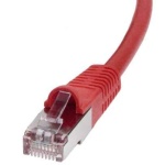 CAT6 SHIELDED RJ45 PATCH CABLE, 1 FT, Red