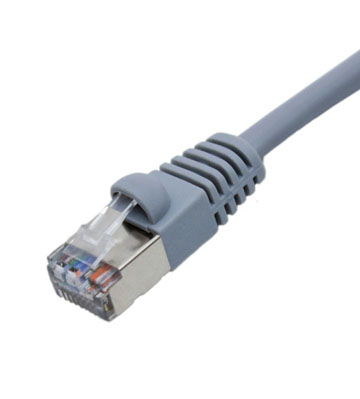 05GH-07-A-GYGY CAT6 SHIELDED RJ45 PATCH CABLE, 7 FT, Gray - Image 1