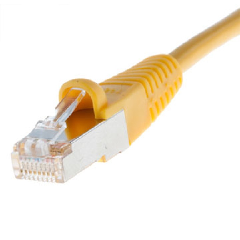 CAT6 SHIELDED RJ45 PATCH CABLE, 20 FT, Yellow