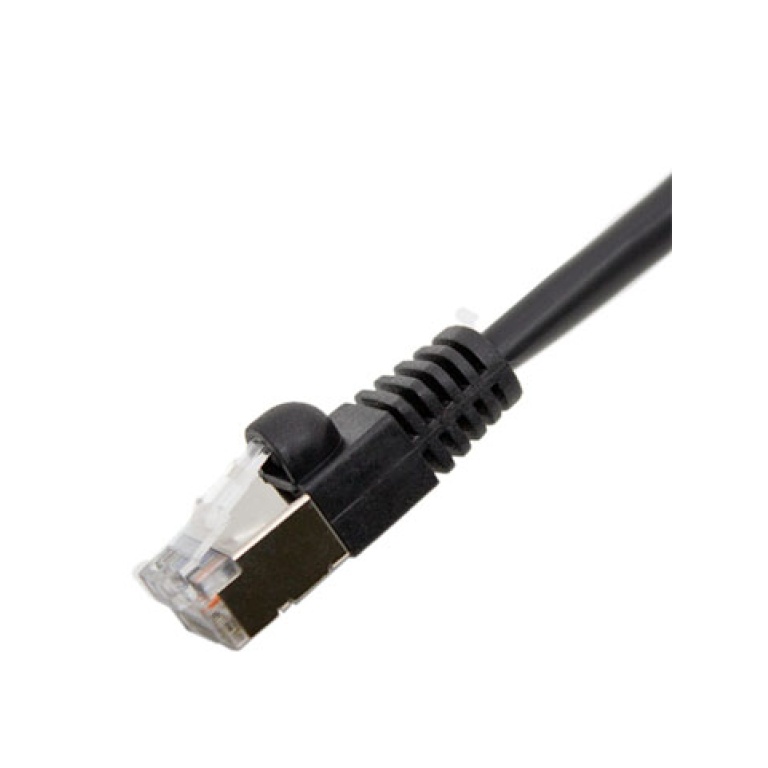 CAT6A SHIELDED RJ45 PATCH CABLE, 20 FT, Black