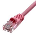 CAT6 SNAGLESS MOLDED RJ45 PATCH CABLE, 1 FT, Pink