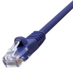 CAT6 SNAGLESS MOLDED RJ45 PATCH CABLE, 100 FT, Purple