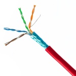 CAT5E SHIELDED 4PR SOLID,1000 FT Red