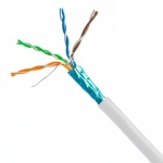 CAT5E SHIELDED 4PR SOLID,1000 FT White