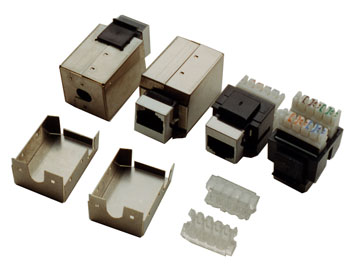 07E-I88-BK Cat 5E RJ45 Shieled Keystone Jack - Image 1