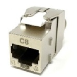 Cat 8 RJ45 Shielded Keystone Jack, High Density Design