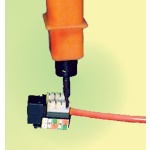 Cat 5E RJ45 Unshielded Keystone Jack, 90 Degree, Green