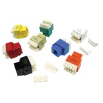Cat 6 RJ45/110 Unshielded Keystone Jack, 180 Degree68A/B, Orange