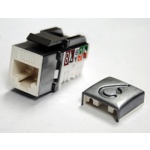 Cat 6A RJ45/110 Unshielded Keystone Jack, 90 Degree, 568A/B, White
