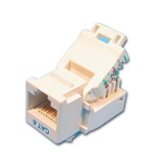 Cat 6 RJ45 Unshielded Toolless Keystone Jack, 90 Degree, Black