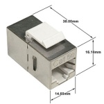 Cat 5E RJ45 Sanp-In Type Shielded Coupler