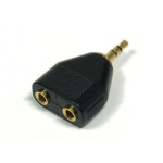 3.5mm Stereo Plug Male to 2 x 3.5mm Stereo Plug Female