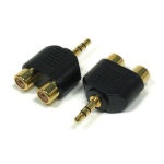 3.5mm Stereo Plug Male to 2 x RCA Female