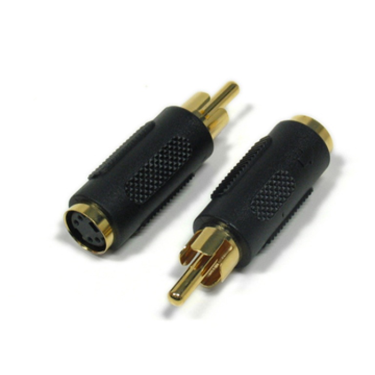 S-Video Mini Din 4 Female to RCA Male