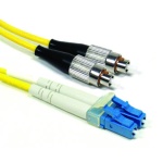 DUPLEX SINGLE MODE FC TO LC CABLE, PVC, 1 METER