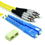 DUPLEX SINGLE MODE FC TO SC CABLE, PVC, 2 METER