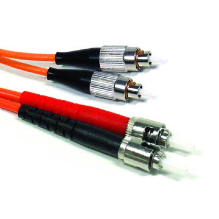 DUPLEX MUTLI-MODE FC TO ST FIBER, PVC, 10 METER