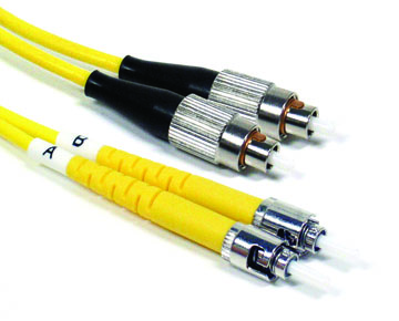 800-DFC-DST-S-1M DUPLEX SINGLE MODE FC TO ST CABLE, PVC, 1 METER - Image 1