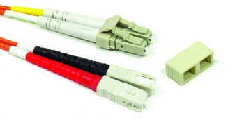 800-DLC-DSC-M-1M DUPLEX MULTI-MODE LC TO SC FIBER, PVC, 1 METER - Image 1