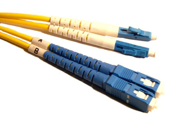 800-DLC-DSC-S-3M DUPLEX SINGLE MODE LC TO SC CABLE, PVC, 3 METER - Image 1