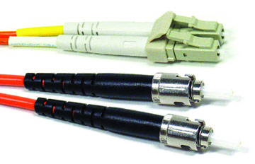 800-DLC-DST-5M-3M 50/125 DUPLEX MULTI-MODE LC TO ST FIBER, PVC, 3 METER - Image 1