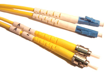 800-DLC-DST-S-10M DUPLEX SINGLE MODE LC TO ST CABLE, PVC, 10 METER - Image 1