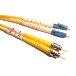 DUPLEX SINGLE MODE LC TO ST CABLE, PVC, 5 METER