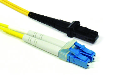 800-DLC-MTRJ-S-15M DUPLEX SINGLE-MODE MTRJ TO LC CABLE, PVC, 15 METER - Image 1