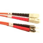 50/125 DUPLEX MULTI-MODE ST TO SC CABLE, PVC, 1 METER