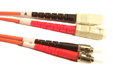 800-DST-DSC-5M-5M 50/125 DUPLEX MULTI-MODE ST TO SC CABLE, PVC, 5 METER - Image 1