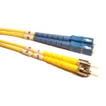 DUPLEX SINGLE-MODE ST TO SC CABLE, PVC, 15 METER