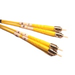 DUPLEX SINGLE-MODE ST TO ST CABLE, PVC, 15 METER