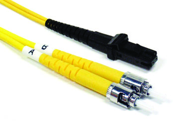 800-MTRJ-ST-S-3M DUPLEX SINGLE-MODE MTRJ TO ST CABLE, PVC, 3 METER - Image 1