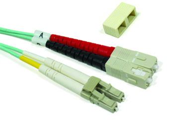 800G-DLC-DSC-5M-15M 50/125 10G DUPLEX MULTI-MODE LC TO SC FIBER, PVC, 15 METER - Image 1