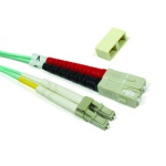 50/125 10G DUPLEX MULTI-MODE LC TO SC FIBER, PVC, 2 METER