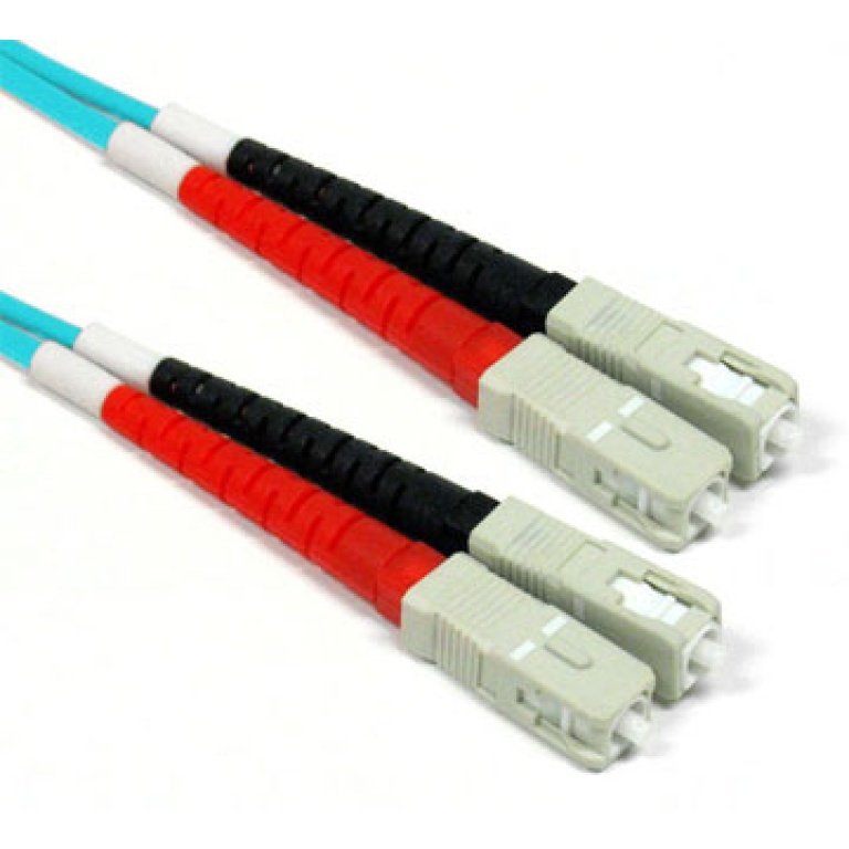 50/125 10G DUPLEX MULTI-MODE SC TO SC FIBER, PVC, 2 METER
