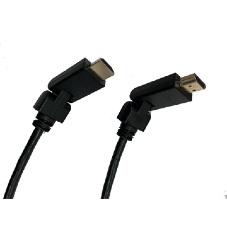 HDMI Male to HDMI Male Cable, 180 Degree Swivel, 3 ft