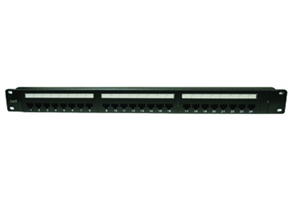 01BR-24-copia Cat 5E Rack Mountable RJ45/110 Type Patch Panel, 24 port - Image 1