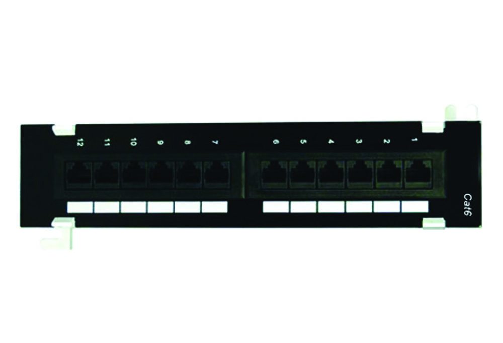 01wr-12-wm-e1686153199980-copia Cat 6 89D Bracket Type Surface Mount RJ45/110 Type Patch Panel, 12 port - Image 1